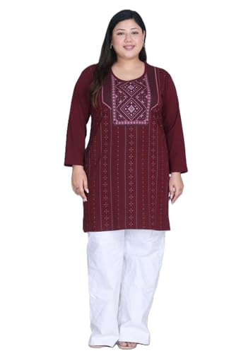 unikites Women's Cotton Printed Kurti | Full Sleeve, Regular Fit, Casual Wear