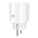 CAMPSLE WiFi Enchufe Inteligente 16A 2300W Mini Smart Plug Funciona, funciona con dispositivos domésticos inteligentes, control remoto por voz, salida inalámbrica, función de temporizador, 1 piezas