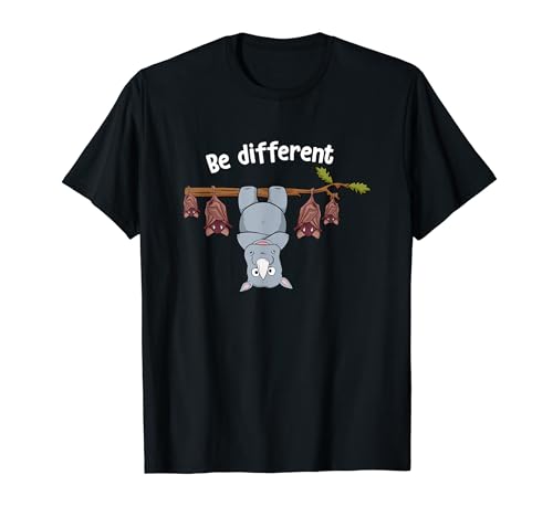 Funny Rhino Bats Be Different Animal Lovers Camiseta