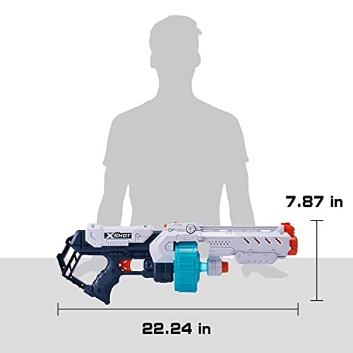 Pistola de dardos de espuma X-Shot Excel Turbo Fire Blaster, Blanc (48 Dardos) de ZURU