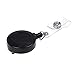 B&S FEEL 100 Pcs Black ID Badge Holder Reel Retractable Key Clip