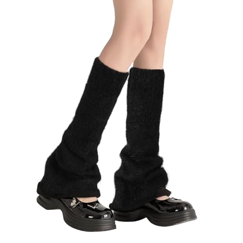 Image of XEPST Fuzzy Leg Warmers Plush Women's Leg Warmers Winter Socks for Women Kawaii Flared Leg Warmers