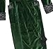 Outfit Luxury Men's Velvet Smoking Jacket Robe, Emerald Green with Quilted Lapels, Classic Loungewear (US, Alpha, X-Large, Regular, Regular, Olive green)