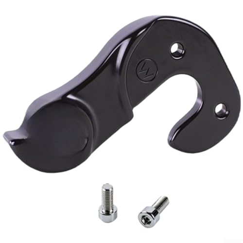 Aluminium Alloy Rear Derailleur Hanger For Merida Mountain Road Bikes With Mounting Screws, Precision Dropout Hook Replacement Part, Black, 2-Pack