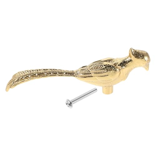 Alipis Tiradores de Latón con Forma de Pájaro Tiradores Decorativos para Muebles Pomos de Animal para Armarios Cómodos y Duraderos con Tornillos para Cocina Dormitorio y Vestidor