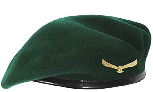 WAN-SUKH Army Style Cap, Rajputana Cap, Classic European Hat, Woolen Beret Cap, Che Guevara (Green EGAL)