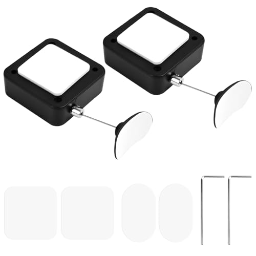 2PCS Retractable Remote Control Tether Locks, 6.56ft Adjustable Security Control Leash for TV Remotes Gaming Controllers, Perfect for Showroom Office Home