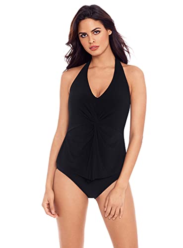 MagicSuit Women's Swimwear Solid Mallory Halter Soft Cup Tankini Bathing Suit Top