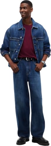 Tommy Jeans TJM Original Herren-T-Shirt, schmale Passform, kurzärmelig, Violett (Calypso Berry), L – Ansicht 4