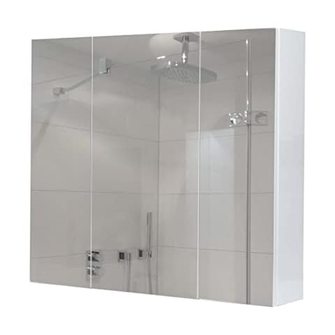 Mendler Spiegelschrank HWC-B19b, Badschrank Hängeschrank Cover