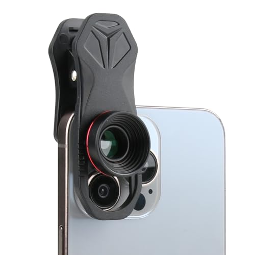 LEUUD Lente de Cámara Macro 10X, Lente de Teléfono Móvil, Objetivo Universal para Cámaras de Teléfono Macro HD para iPhone, Samsung y la mayoría de teléfonos Inteligentes Android