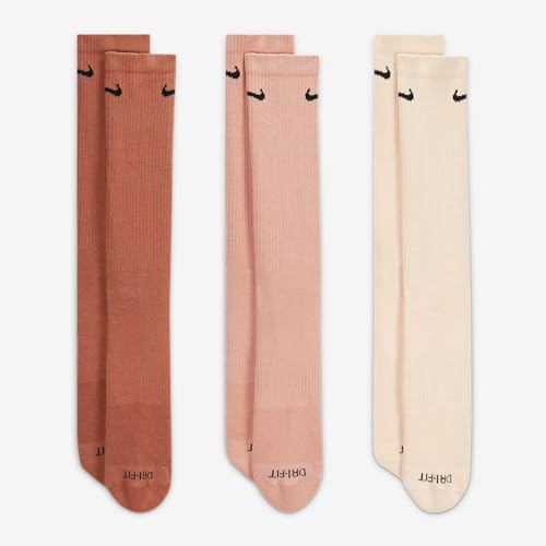 Nike Meias unissex para treinamento diário plus acolchoadas, Cinza, X-Large