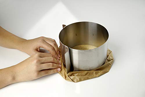 Anillo para postres ajustable de 10-18 cm en acero inoxidable para capas 3
