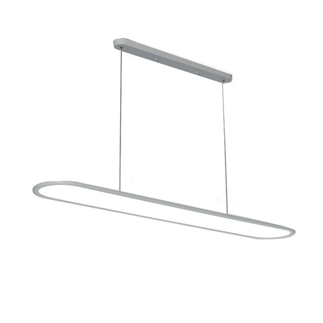 Abinlina Black LED Pendant Light - Dimmable Industrial Chandelier for Kitchen, Office, and Living Room(White,M)