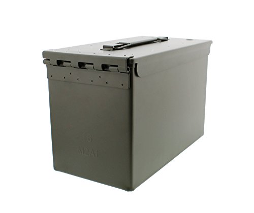 Redneck Convent 30 Cal Metal Ammo Case Can – Military and Army Solid Steel Holder Box for Long-Term Shotgun Rifle Nerf Gun Ammo Storage