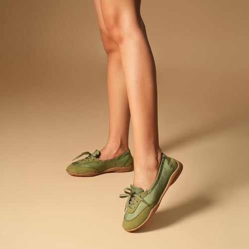 Image of Theater Kai Casual Sneakers in Suede for Women | Stylish Flat Lace-Up Shoes | Lightweight Comfortable Footwear with Cushioned Insole