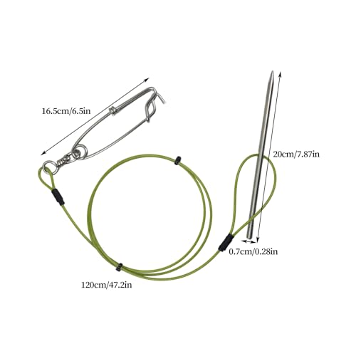 Soporte de cable de acero inoxidable Fishstring de 3,94 pies para pesca de mariscos 2