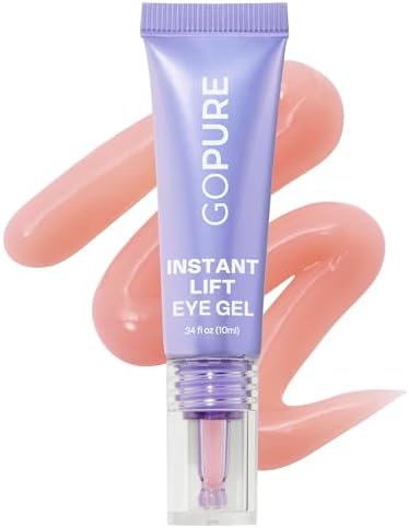 goPure NEW Instant Lift Eye Gel - For the look of Puffiness & Bags, Wrinkles, Fine Lines and Dark Circles, Anti Aging Skin Care for Men & Women with MaxLift3 Biotech Under Eye Brightener