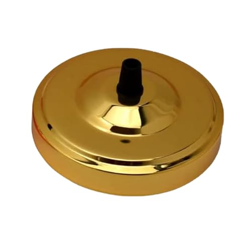 LEDSone French Gold Metal Ceiling Rose Pendant Light Fitting 100mm Round Canopy Cover Plate with Cable Grip for Hanging Light Fixtures Chandeliers and Pendant Lamps Decorative Ceiling Plate Kit