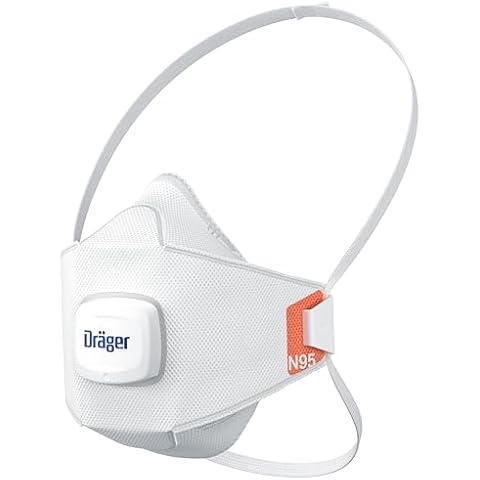 Dräger X-plore 1950 N95 respirator mask with exhalation valve, size M/L | NIOSH-approved respirator mask for construction, DIY, home improvement Cover