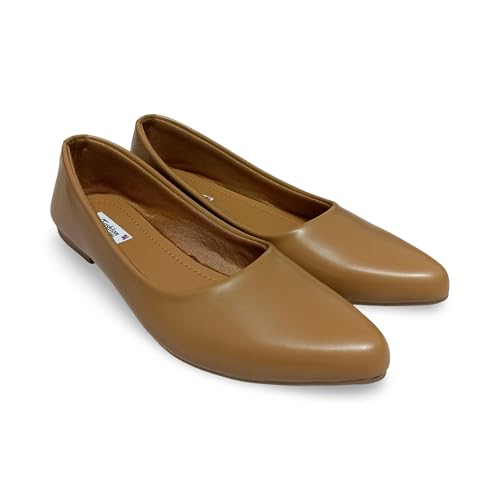 Women's Formal Ballerina Flats – Stylish Pointed Toe Pull-On Shoe...