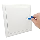 Revisionsklappe mit Vierkantverschluss 200x200mm - Stahlblech Weiß 4 Kantverschluss 20x20cm Revisionstür | Wartungsklappe | Serviceklappe | Badewanne Revisionstuer