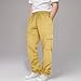 Cargo Sweatpants for Boys Fashion Baggy Open Bottom Joggers with Pockets Casual Elastic Waist Athletic Pants Yellow