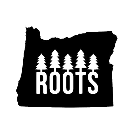 Image of Oregon Roots Decal | Black | Made in USA by Stick This! | Sticker for Car or Truck Windows, Laptop, Water Bottle, Tablets etc. | 4.75 inch x 4 inch |