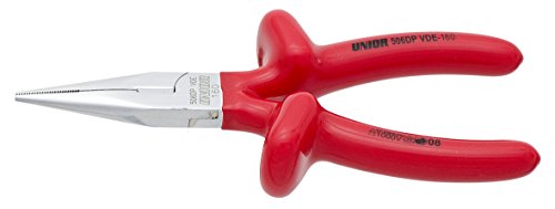 Unior 506/1VDEDP Needle Nose Pliers with Cutting Edge, fully insulated, 140 mm