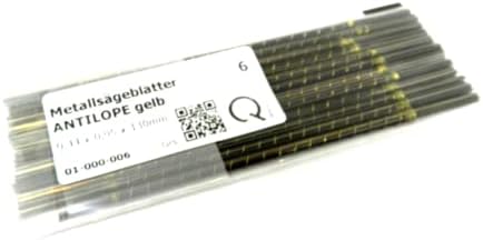 Antilope Jewelers Saw Blades #6 Jewelry Making Pack of 144 pcs. Made in German