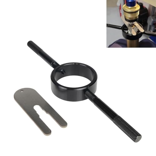 MoSundi Motorrad Vorderradgabel Federspanner Werkzeug Kit in Schwarz Aluminium Konstruktion für Aprilia Caponord 1200/Tuono R 2002-2014 und für BMW F800GS/S1000R 2010-2015