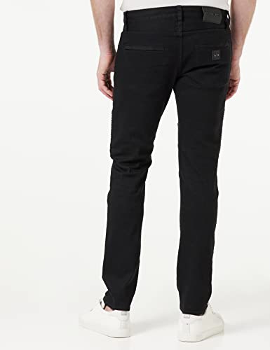 Armani Exchange Men's J27 Distressed Skinny Biker Jeans3