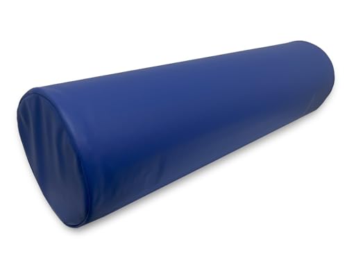 QUIRUMED rullkudde, 55 x 15 cm, blå, konstläder, skumfyllning, för yoga, för fitness, för massage