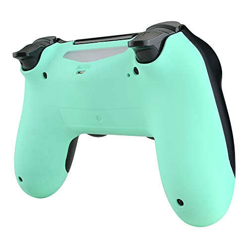 eXtremeRate Mint Green Soft Touch Bottom Shell for PS4 Slim Pro Controller, Game Improvement Replacement Parts Back Housing Case Cover for Playstation 4 Controller JDM-040, JDM-050 and JDM-055