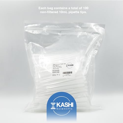 Image of Kashi Scientific 10mL Universal Non-Filter Pipette Tips, Sterile Low Binding Pipet Tips with Clear Graduation, DNase /RNase Free [10mL, 1,000pcs]