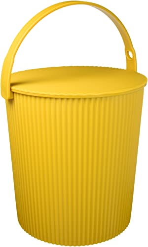 Hachiman Omnioutil Eimer LL - ✔ Lebensmitteltauglich (geprüft) ✔ Frei von Giftstoffen und Weichmachern ✔ Frostsicher bis -20 °C / Hitzebeständig bis 120 °C ✔ Stabile Sitzgelegenheit bis 150 kg (gelb)