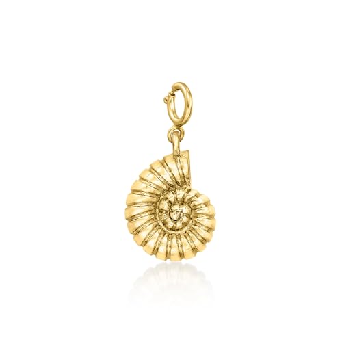 Ross-Simons 18kt Gold Over Sterling Nautilus Seashell Charm