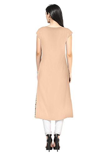 Image of ZIYAA Women's Straight Fit Synthetic Kurta (ZIKUCR060-Multi-S-multicoloured-S)