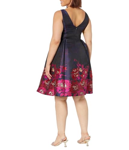 Image of Adrianna Papell Border Jacquard Dress
