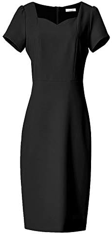 Newdow Women's 1950s Style Vintage Sweetheart Wiggle Cocktail Dress (Small, 09 Black)