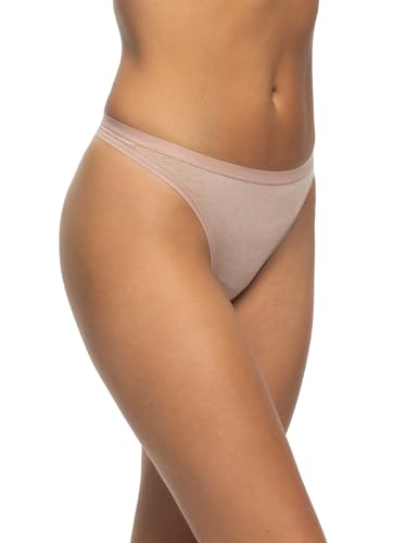 Image of Felina Women's Organic Cotton Thong Underwear, 6-Pack