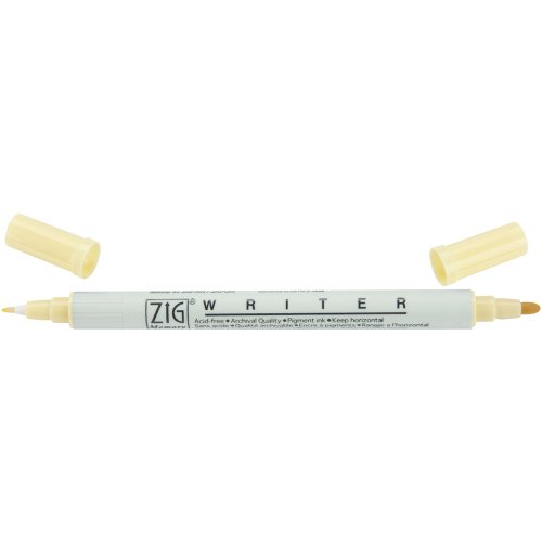 Feutre Zig Memory System Writer à double pointe couleur beurre pour calligraphie