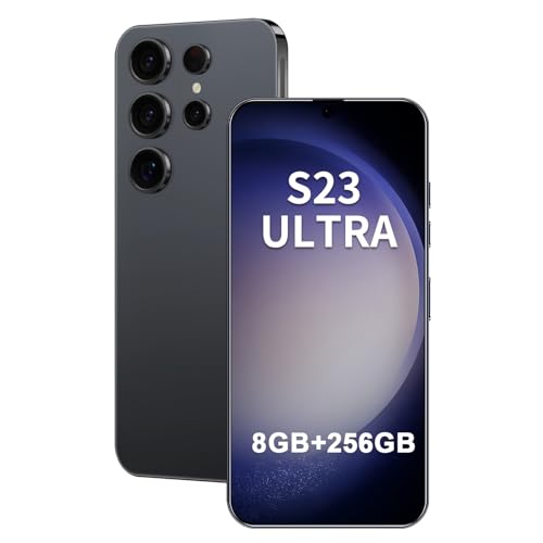 Unlocked Phone I23 Ultra Android Phone 8-core 8GB+256GB Cell Phone 7 inch HD Screen Mobile Phone 108MP+48MP Camera 6800 mAh Battery 5G Dual SIM (Titanium Black)