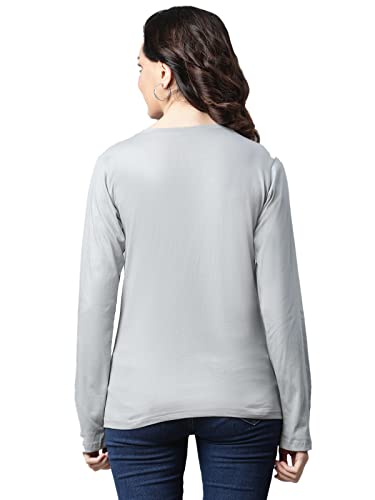 Image of OM SAI LATEST CREATION Women's Plain Lycra with Plain Design on HaOSLC-Sleeve Regular Fit Office wear,Casual wear Top