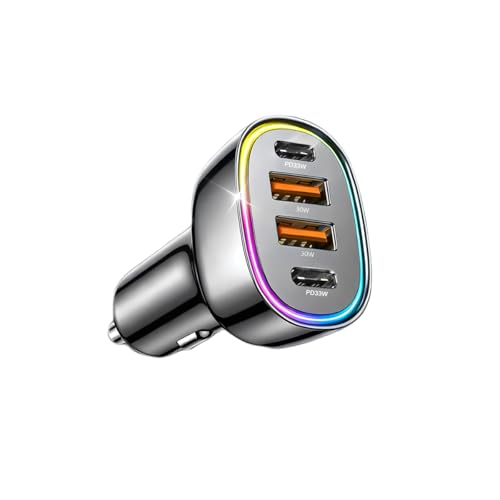 Ankuee USB C�J�[�`���[�W���[�A100W 4�|�[�g�������[�d�ԗ��V�K���b�g���C�^�[�A�_�v�^�[�|�[�g�A�����ԗpType-C�d�b�[�d��A�N�Z�T���[�ASUV�A�����ԃg���b�N�p���j�o�[�T���B