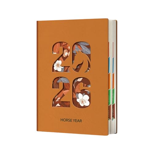 Agenda académique journalier 2026 de haute qualité en cuir synthétique élégant