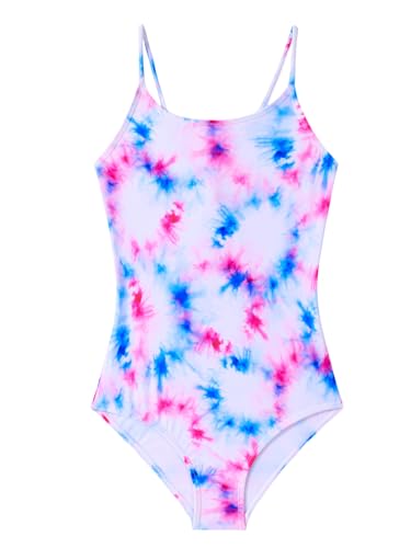 Angel season Girls One Piece Pink Swimsuits and Girls Rash Guard Daisy Halter Bathing Suit Bundle2
