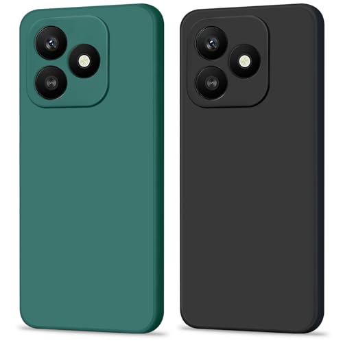 Coque Honor 400 Lite contre les chutes lot de 2 protections en silicone mince noir et vert
