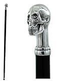 CAVAGNINI Italy Walking Canes Skull Cane Metal Wooden Ornament for Women for Men Gift Vtage Old Peop