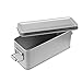 WDONAY 2 Pack Silver Tin Box Containers Metal Storage Box with Lids Rectangular Containers with Buckle Latch for Home Storage Outdoor Usage(5.91